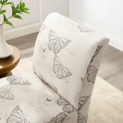 Fauteuil d'appoint Linon Bradford à motif papillon