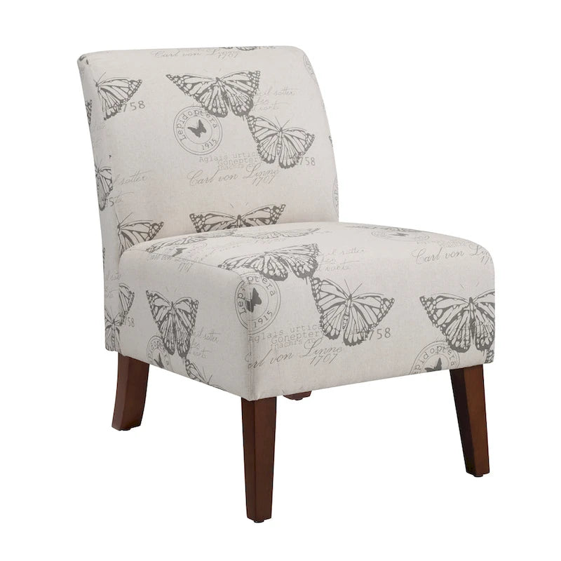 Fauteuil d'appoint Linon Bradford à motif papillon