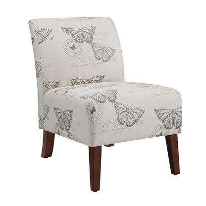 Fauteuil d'appoint Linon Bradford à motif papillon