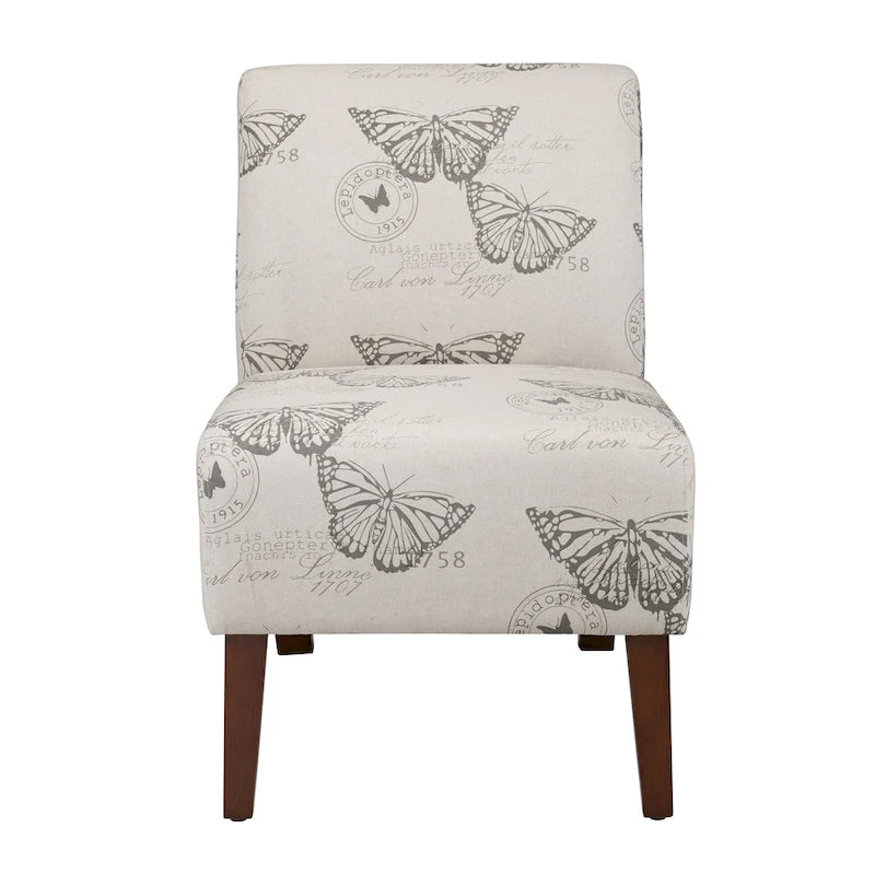 Fauteuil d'appoint Linon Bradford à motif papillon