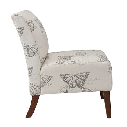 Fauteuil d'appoint Linon Bradford à motif papillon