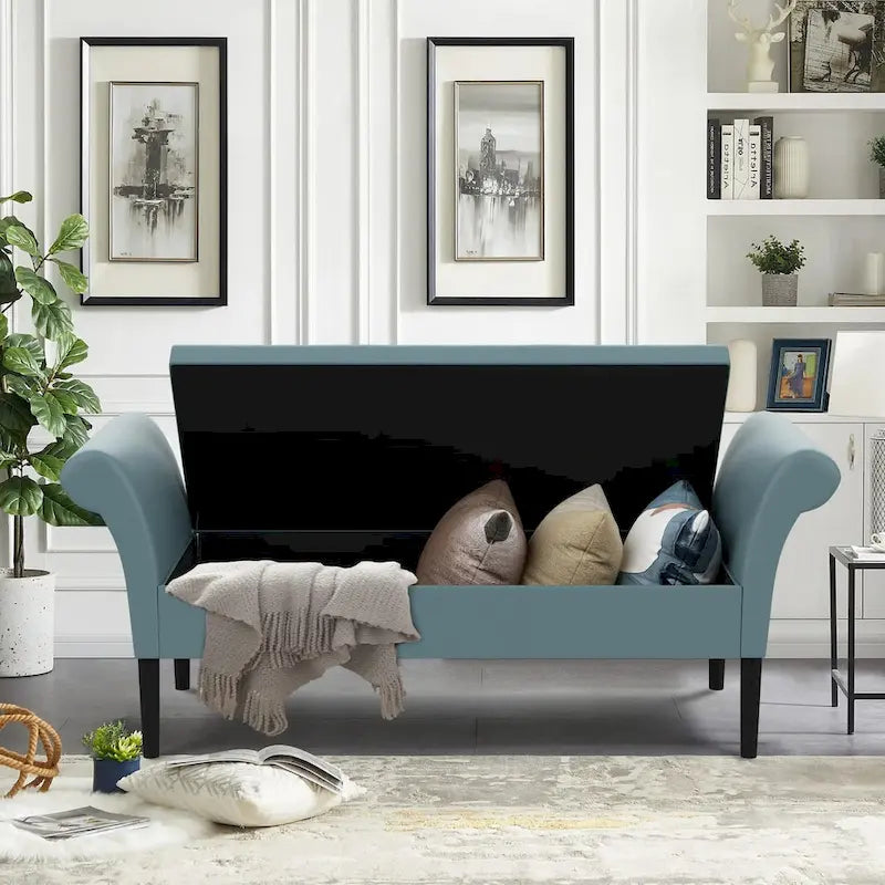 Banc de rangement, banc de lit capitonné, banc d'entrée