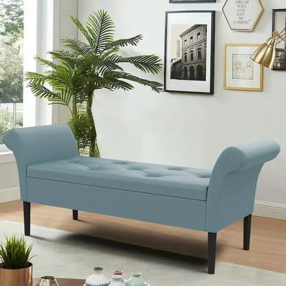 Banc de rangement, banc de lit capitonné, banc d'entrée