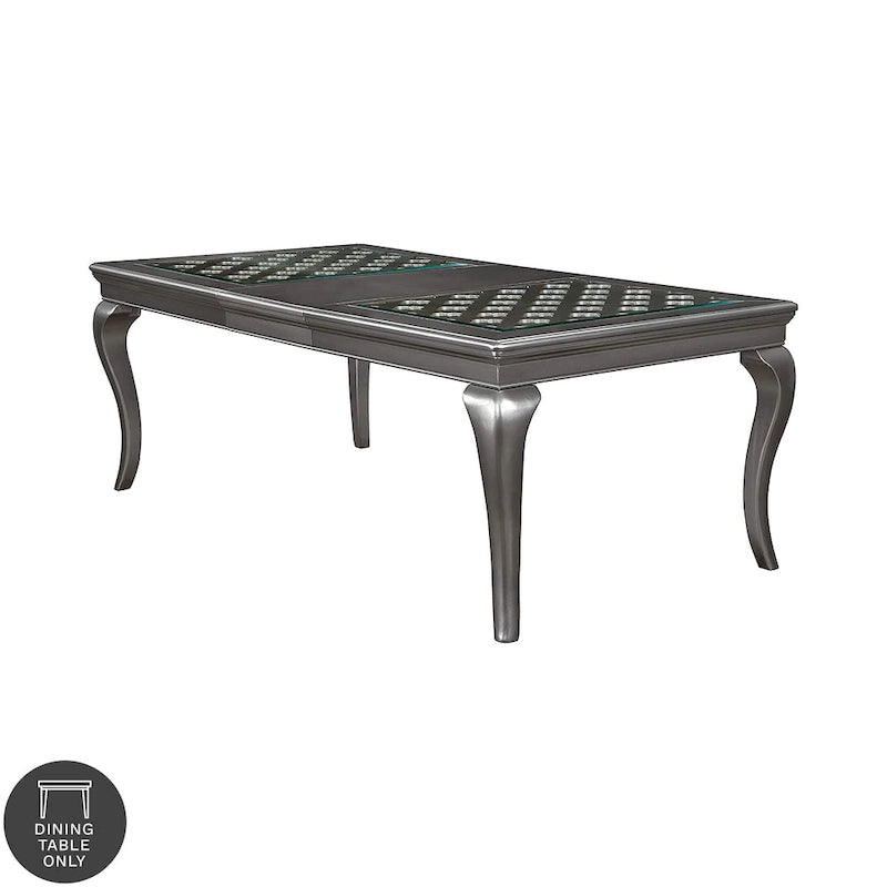 Table de salle à manger extensible Furniture of America Tily Glam Grey 84 pouces