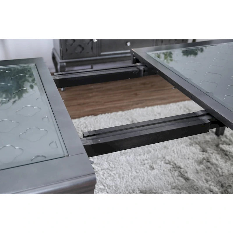 Table de salle à manger extensible Furniture of America Tily Glam Grey 84 pouces