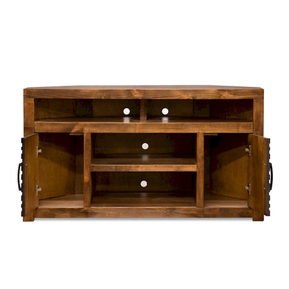 Meuble TV d'angle Bridgevine Home 52 pouces pour téléviseurs jusqu'à 55 pouces, aucun assemblage requis, finition whisky