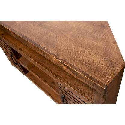 Meuble TV d'angle Bridgevine Home 52 pouces pour téléviseurs jusqu'à 55 pouces, aucun assemblage requis, finition whisky