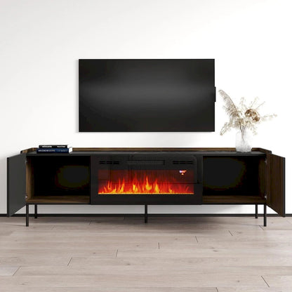 Meuble TV avec cheminée Brandy 180 BL-EF