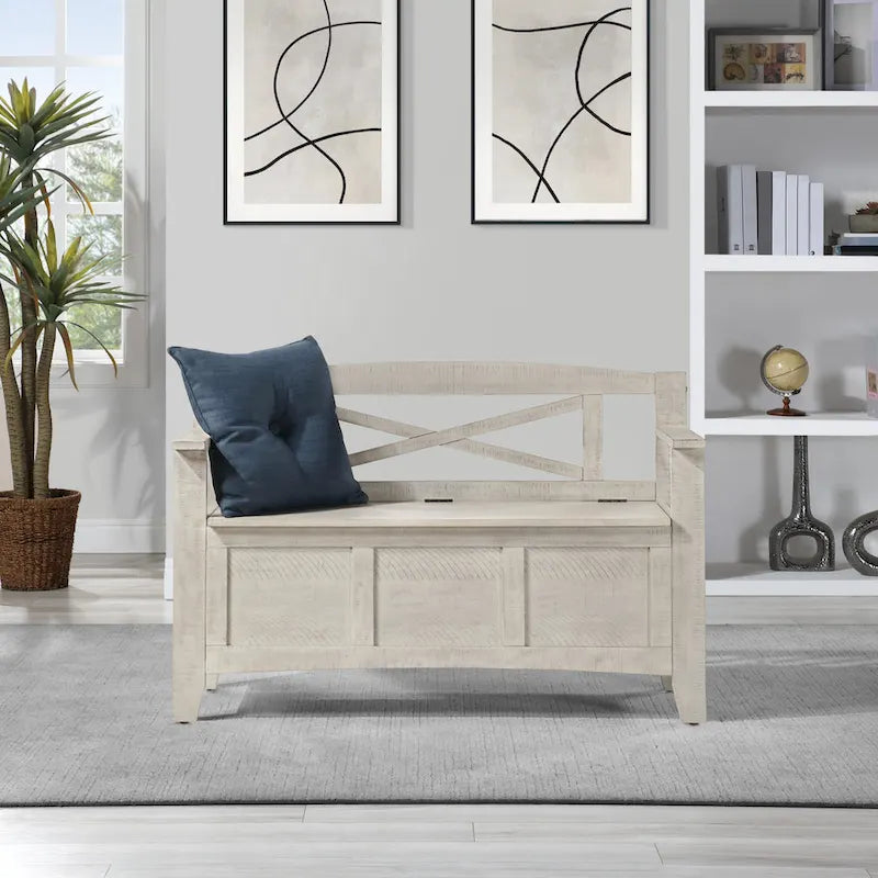 Banc d'entrée avec rangement rabattable