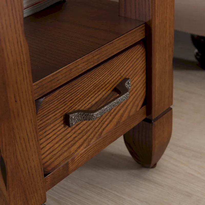 Table d'appoint Leick Home Slatestone à un tiroir avec revêtement en ardoise