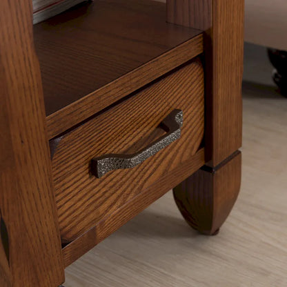 Table d'appoint Leick Home Slatestone à un tiroir avec revêtement en ardoise