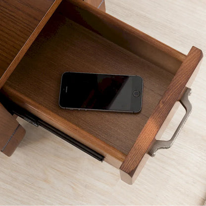 Table d'appoint Leick Home Slatestone à un tiroir avec revêtement en ardoise
