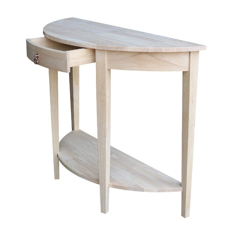 Table console moderne demi-lune inachevée