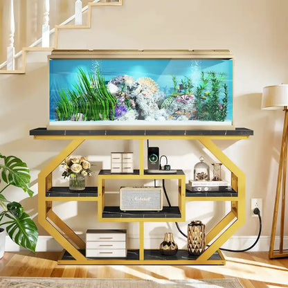 Meuble pour aquarium Moasis 55-75 gallons avec prise électrique, console pour entrée