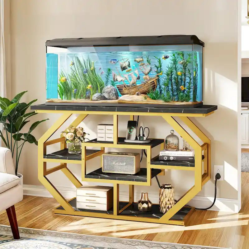 Meuble pour aquarium Moasis 55-75 gallons avec prise électrique, console pour entrée