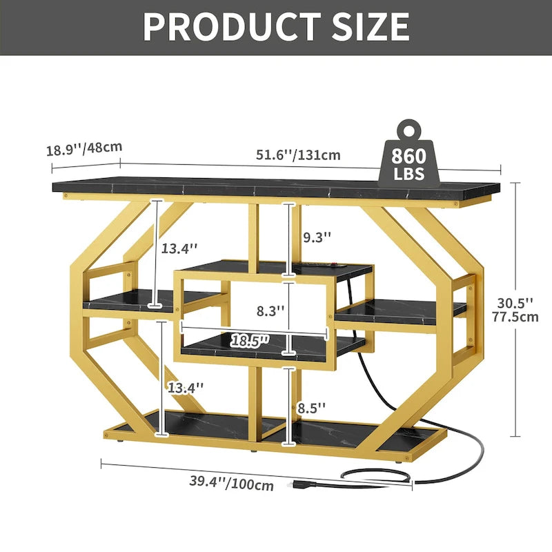 Meuble pour aquarium Moasis 55-75 gallons avec prise électrique, console pour entrée