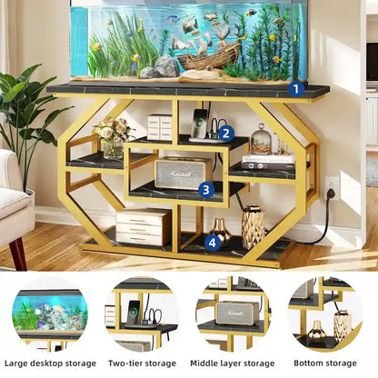 Meuble pour aquarium Moasis 55-75 gallons avec prise électrique, console pour entrée