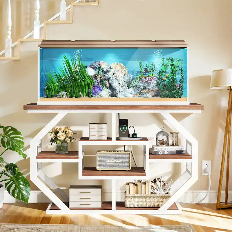 Meuble pour aquarium Moasis 55-75 gallons avec prise électrique, console pour entrée