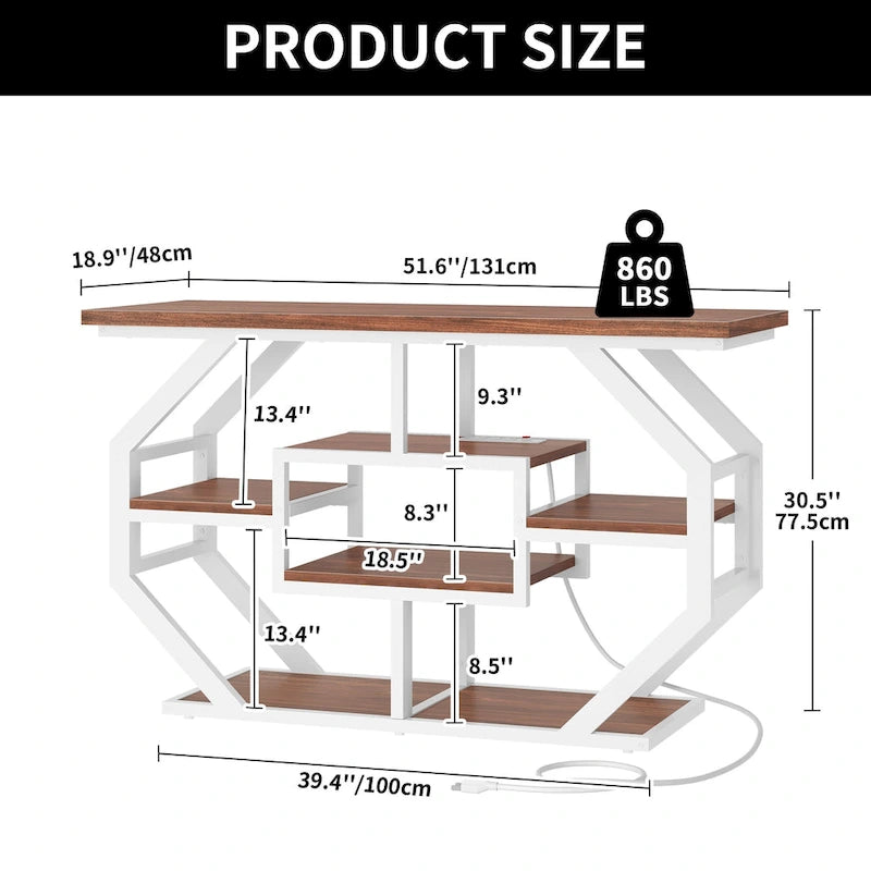 Meuble pour aquarium Moasis 55-75 gallons avec prise électrique, console pour entrée