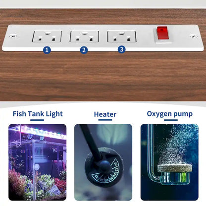 Meuble pour aquarium Moasis 55-75 gallons avec prise électrique, console pour entrée