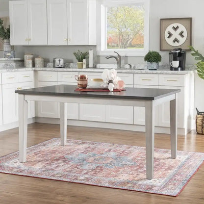 Ensemble de salle à manger McKee 7 pièces blanc style ferme