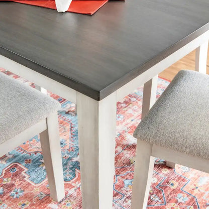 Ensemble de salle à manger McKee 7 pièces blanc style ferme