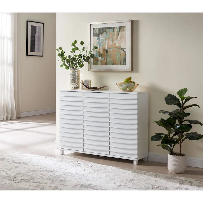 Sideboard Buffet Console Table Cabinet with Storage for Kitchen Dining Room and Living Room, White