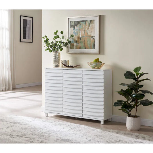 Sideboard Buffet Console Table Cabinet with Storage for Kitchen Dining Room and Living Room, White