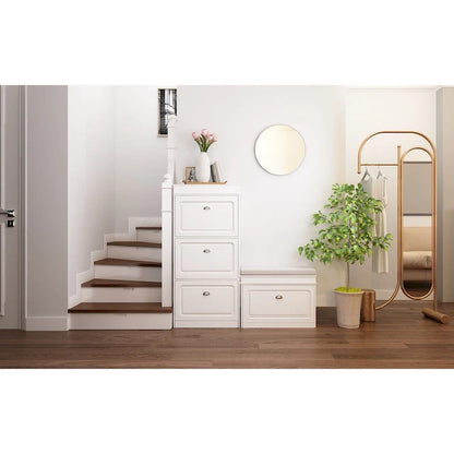 SoBuy FSR82-LW, banc de rangement pour chaussures d'entrée avec tiroir rabattable