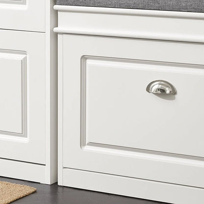 SoBuy FSR82-LW, banc de rangement pour chaussures d'entrée avec tiroir rabattable