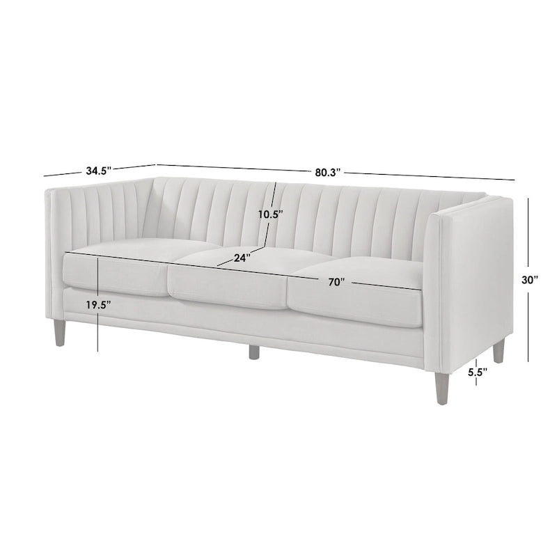 Canapé Lifestorey Paxton Channel Back Tuxedo