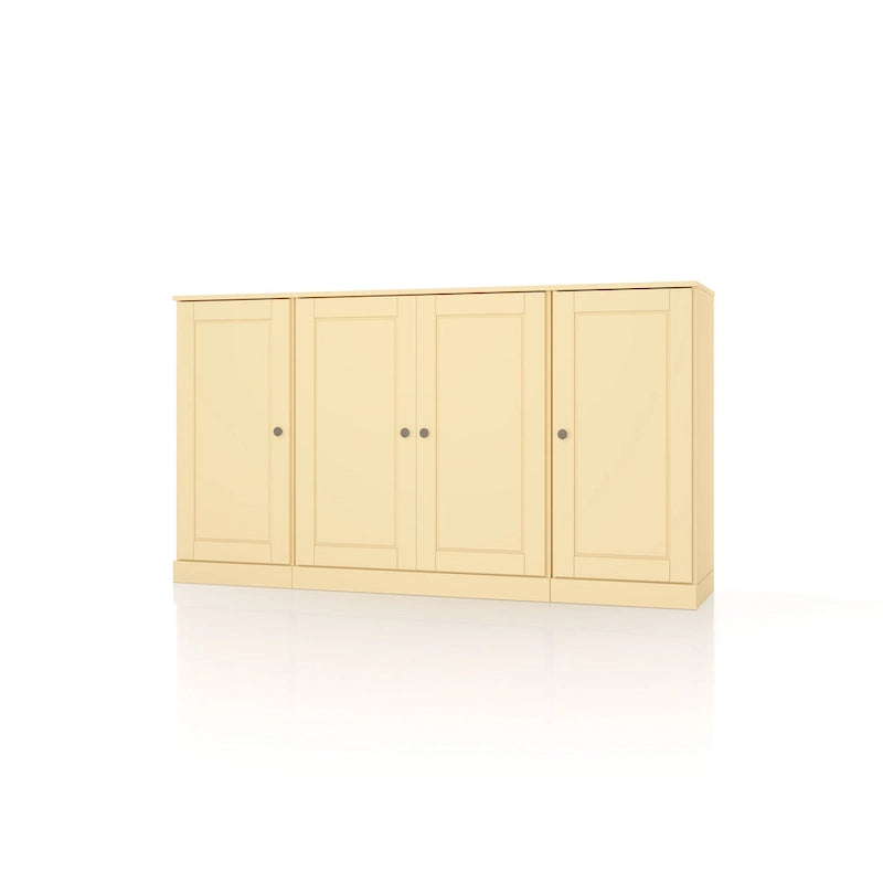 Buffet 100 % bois massif 65 avec portes en verre clair, dépoli ou en bois massif de Palace Imports