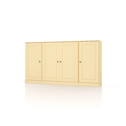 Buffet 100 % bois massif 65 avec portes en verre clair, dépoli ou en bois massif de Palace Imports