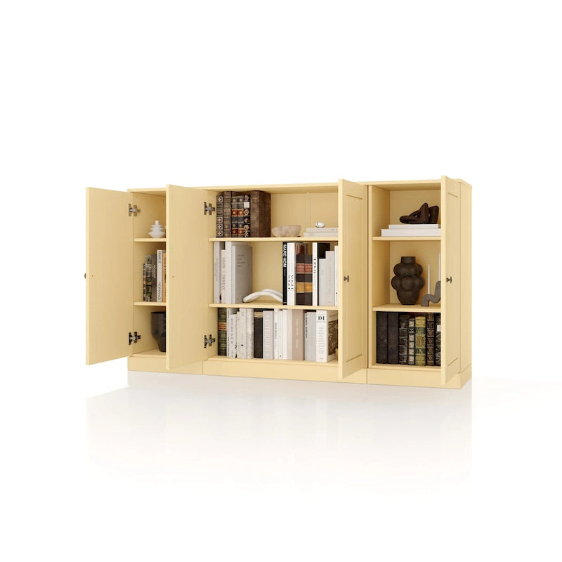 Buffet 100 % bois massif 65 avec portes en verre clair, dépoli ou en bois massif de Palace Imports