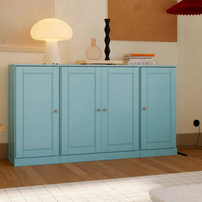 Buffet 100 % bois massif 65 avec portes en verre clair, dépoli ou en bois massif de Palace Imports
