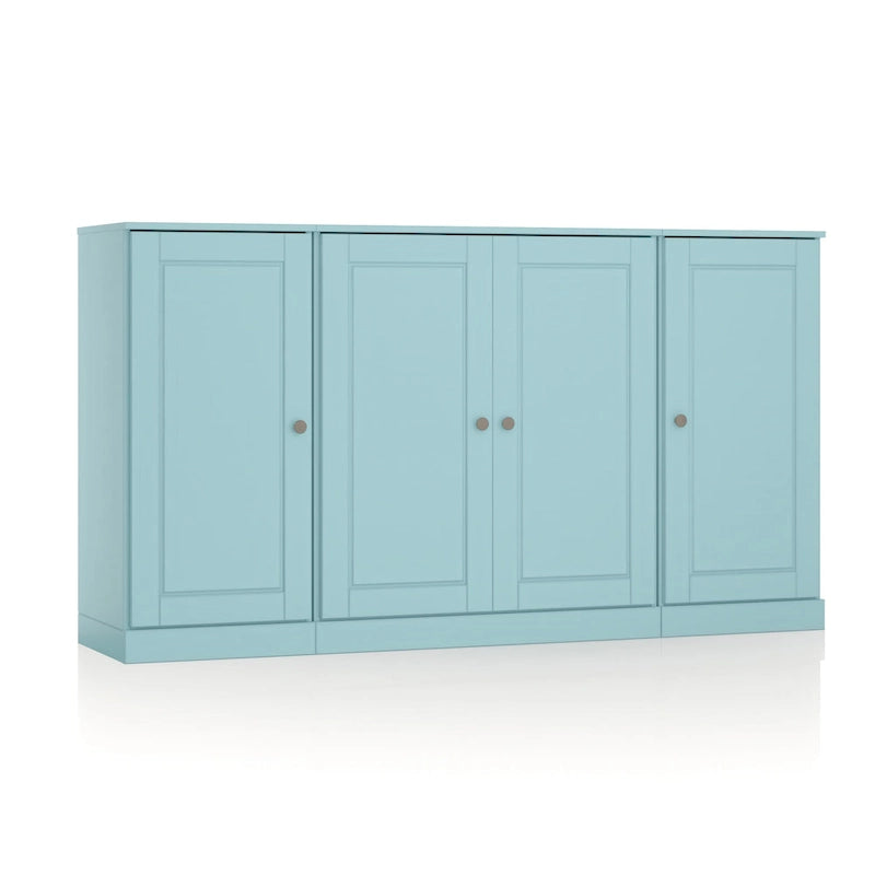 Buffet 100 % bois massif 65 avec portes en verre clair, dépoli ou en bois massif de Palace Imports