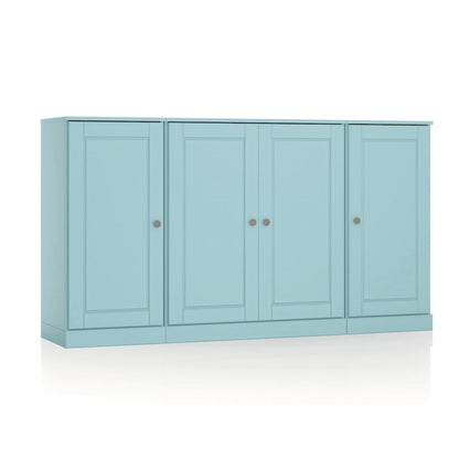 Buffet 100 % bois massif 65 avec portes en verre clair, dépoli ou en bois massif de Palace Imports