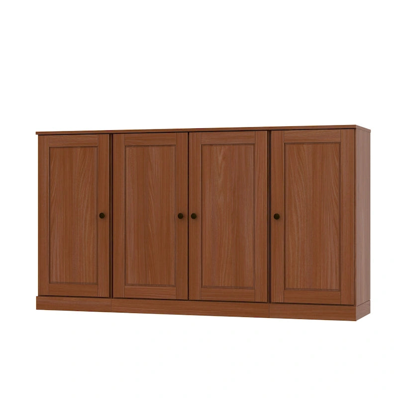 Buffet 100 % bois massif 65 avec portes en verre clair, dépoli ou en bois massif de Palace Imports