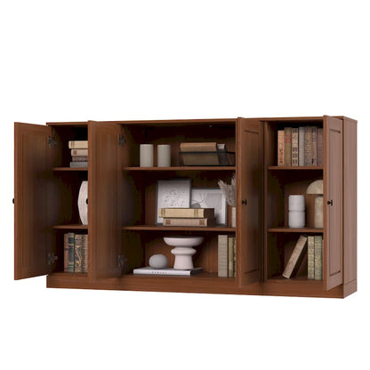 Buffet 100 % bois massif 65 avec portes en verre clair, dépoli ou en bois massif de Palace Imports