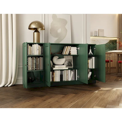 Buffet 100 % bois massif 65 avec portes en verre clair, dépoli ou en bois massif de Palace Imports