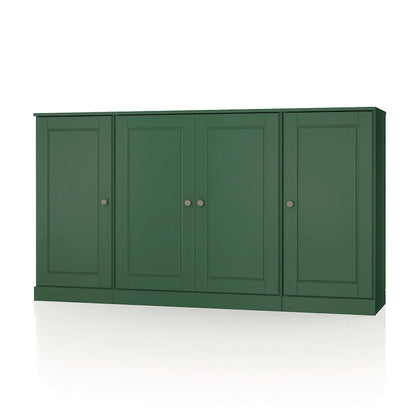 Buffet 100 % bois massif 65 avec portes en verre clair, dépoli ou en bois massif de Palace Imports