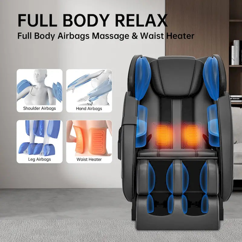 Fauteuil de massage chauffant Ukuowu Favor-MM350 avec mode zéro gravité et lecteur de musique Bluetooth