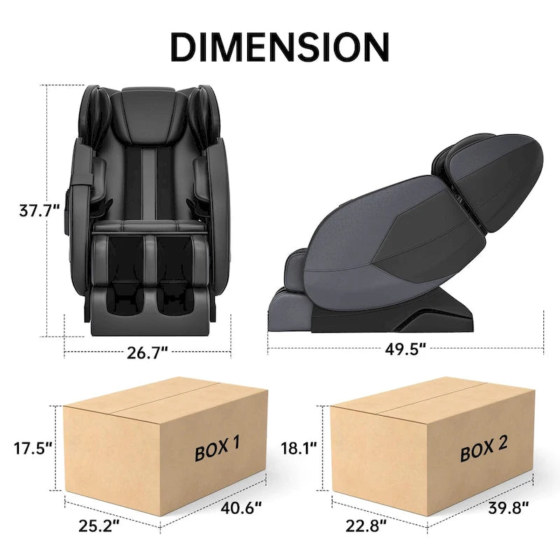 Fauteuil de massage chauffant Ukuowu Favor-MM350 avec mode zéro gravité et lecteur de musique Bluetooth