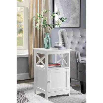 Table d'appoint Oxford de Convenience Concepts avec armoire de rangement et étagère