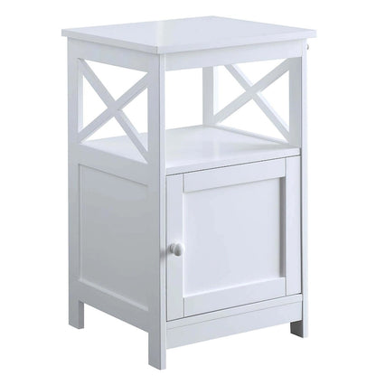 Table d'appoint Oxford de Convenience Concepts avec armoire de rangement et étagère