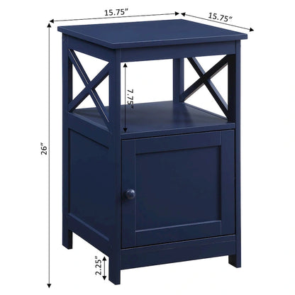 Table d'appoint Oxford de Convenience Concepts avec armoire de rangement et étagère