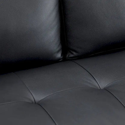 Fauteuil en cuir de vachette haut de gamme avec coussins haute densité et grand espace d'assise