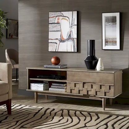 Meuble TV Kieran en bois style Mid-Century à 2 tiroirs par iNSPIRE Q Modern - 150 cm