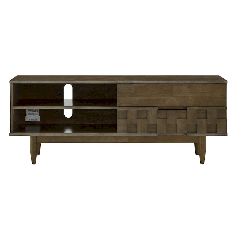 Meuble TV Kieran en bois style Mid-Century à 2 tiroirs par iNSPIRE Q Modern - 150 cm