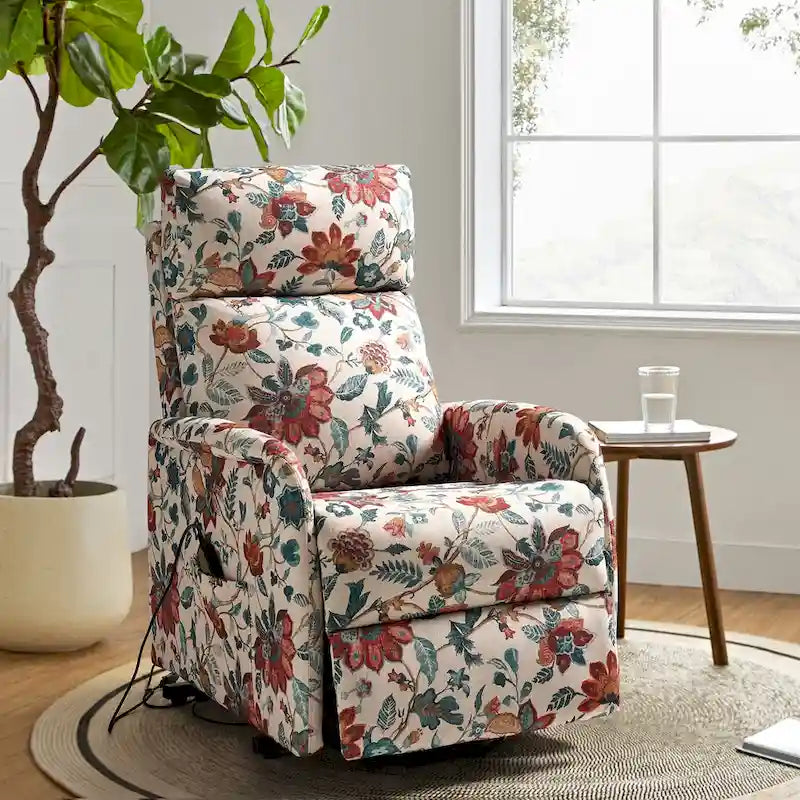 Fauteuil inclinable électrique Elisa avec télécommande et base en métal